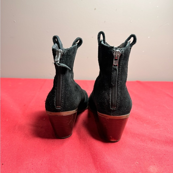 Sam Edelman Black Suede Ankle Boots - Picture 3 of 4